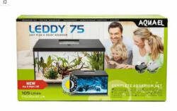 AQUAEL Leddy Plus 75 Day& Night black - akvárium szett (fekete) 105liter (75x35x40cm) (124534)