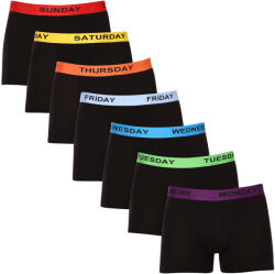 Nedeto 7PACK Férfi boxeralsó Nedeto fekete (7NDTB001-week) XXL - pepita