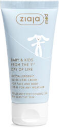 Ziaja Med Baby&Kids hipoallergén ultra-nyugtató arc- és kézkrém 50 ml