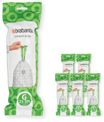Brabantia Saci de gunoi Brabantia PerfectFit NewIcon/Touch 1005571, Marimea G, 23-30 L, 120 buc, Alb (1005571) Cos de gunoi