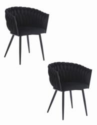 ORION szék - fekete bársony x 2