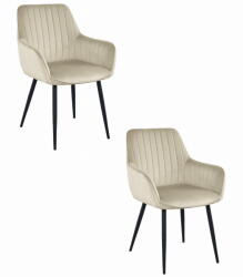 SOLDEN szék - bézs bársony / 2 db fekete láb