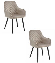  NANA szék - sötét bézs bársony / 2 db fekete láb