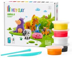 HEY CLAY Hey Clay, Animals, set creativ, 15 cutii de plastilina