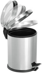 Dayco Metal DaycoMetal Szemetes kuka, Pedálos, Kivehető belsővel, Záródás csillapítóval, Rozsdamentes acél, Fényes, 40L