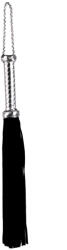 Devil Sticks Flogger with Metallic Leather Handle & Suede Leather Tails 46cm Black