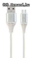 Gembird Kab USB Type-C M-M 1m Gembird Silver/White CC-USB2B-AMCM-1M-BW2 (CC-USB2B-AMCM-1M-BW2)