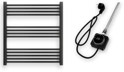 Törölközőszárító radiátor elektromos fűtőpatronnal 75 x 80 cm - Nero Italia AF-14-400W (fekete)