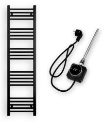  Törölközőszárító radiátor elektromos fűtőpatronnal 40 x 150 cm - Nero Italia AF-14-400W (fekete)