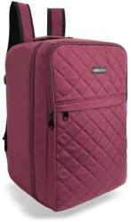 ZELLIA Hátizsák | Kézipoggyász Hz-104 Bordó - Steppelt - Vízlepergetős - 40 X 25 X 20 Cm (ZLK-hz104-21780547)