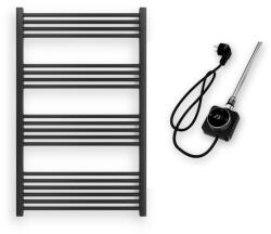  Törölközőszárító radiátor elektromos fűtőpatronnal 75 x 120 cm - Nero Italia AF-14-400W (fekete)