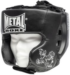 METAL BOXE Gyermek PU edző boksz sisak JUNIOR fekete