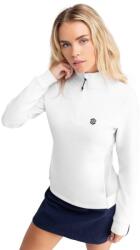 SIROKO Women Golf női félcipzáras melegítőfelső Caddy White Fehér fehér