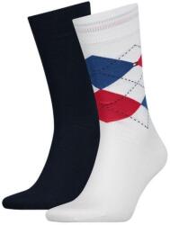 ZEAGLE Tommy Hilfiger férfi zokni 2-csomag pamut 39-42 39 kék|lila|vörös