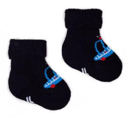  Yo! Baby frottír zokni 3-6 hó - fekete rendőrautó