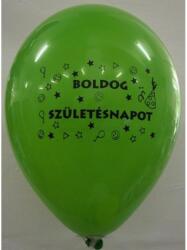  Léggömb, 26cm, két oldalon nyomott "Boldog születésnapot", vegyes szín, 6db/cs (342) - mystock