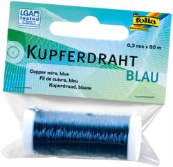 FOLIA Drót réz 0, 3mmx80m kék színű