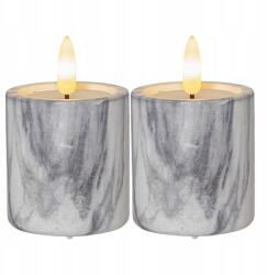 Star Trading LED-es teamécses szett 2 db-os Szürke elemes beltéri időzítő IP20 (064-15)