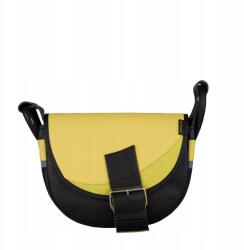 Słoń Torbalski Sárga-fekete bőr postás táska valódi bőrből, kézzel készített (00-398-0101-E15-4881803)