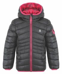 GLOMEX Loaf Intermo gyerek télikabát 116 - vízlepergető rózsaszín|szürke