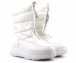 Potocki Női Hócipő Potocki 16064, fehér, ökológiai bőr, szőrme belső, cipzáras rögzítés (22-16064WH)