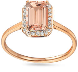 Heratis Forever Rózsaarany gyűrű morganittal és Skye gyémántokkal IZBR895RMHR