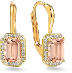 Heratis Forever Arany morganit fülbevaló gyémántokkal 0, 120 ct IZBR895MNHR