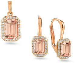 Heratis Forever Rózsaaranyba foglalt Morganit gyémántokkal Skye IZBR895RMS