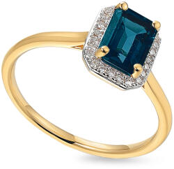 Heratis Forever Gyűrű London Blue topázzal 1, 13 ct és gyémántokkal Skye IZBR895YBT