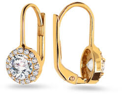 Heratis Forever Romantikus sárga arany fülbevaló cirkóniákkal Catalina, 9K IZ24738HR