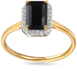 Heratis Forever Arany gyűrű fekete acháttal és 0.080 ct gyémánttal IZBR895