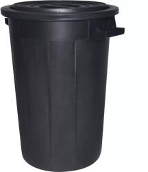 MOSER Coș de gunoi din plastic cu capac, negru, capacitate: 100, 00 litri Cos de gunoi