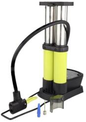 CARMOTION Lábpumpa, mini-pumpa két dugattyúval és nyomásmérővel, 10 BAR/140 PSI, Carmotion (CAR83505)