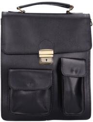 Max Moda Aktatáska álló nagy két zseb fekete BŐR