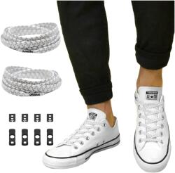 Xpand Kötés nélküli rugalmas cipőfűző fehér fényvisszaverő Xpand No-Tie (#26WHITERF)