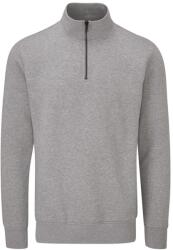 Mantis Kapucnis pulóver rövid cipzárral - Szürke melírozott | S (M197-1000341261)