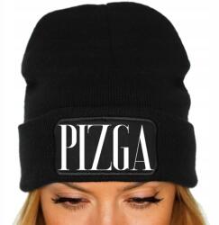  Női Téli Sapka Fekete Ősz Tél Vicces Divatos Nyomtatott Pizza Gonosz (Czapka Zimowa Czarna)