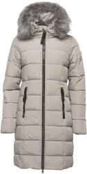 ZENZIMAT LOAP Taslira női vízálló hosszú kabát levehető szőrme szegéllyel, XS bézs
