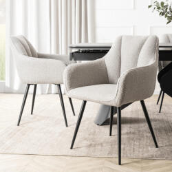  Krzesło NAWARA Szare Boucle (ME-ME-NAWARA-P-CZ-TB-K)