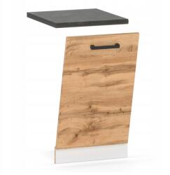 ULWE Konyhaszekrény Előlap Beépíthető Mosogatógép 45CM Tölgy Wotan Melléképület Könyvespolc Modul (E-KFM 45 B/DW)