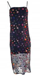  Soha nem teljesen öltözött fekete űr jacquard Ruha 36-os méret (NFDDR700)