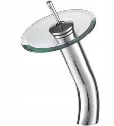 Domotechnika Mosdó csaptelep üveg vízesés króm iskola átlátszó Soraga (5904012002562)