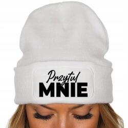  Női Téli Sapka Fehér Ősz Tél Vicces Divatos Nyomtatás Ölelj át (Czapka Zimowa Przytul Mnie Biała)