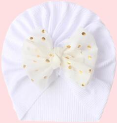 HARAHU JO-38208 turbán sapka gyerekeknek - Fehér KP38208