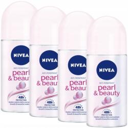 Nivea Pearl & Beauty női izzadásgátló golyós dezodor 48H 4x50ml (5906496607066)