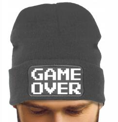 Férfi Téli Sapka Szürke Ősz Tél Vicces Divatos Nyomtatott Game Over (Czapka Zimowa Game Over Szara)