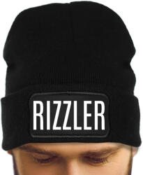 Férfi Téli Sapka Fekete Ősz Tél Vicces Divatos Nyomtatás Rizzler (Czapka Zimowa RIZZLER Czarna)