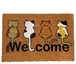 Home Elements WELCOME cicák kókuszrost lábtörlő - 60x40 cm (IMO-TCO-8595717305583)
