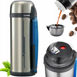 Zojirushi Termosz bögrével tea és kávé számára, fogantyúval, 2 literes, Zojirushi SF-CC20, nagy, ezüst (SF-CC20-XA)