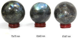  Sfera Labradorit Mineral Natural - 63-71 x 63-71 mm - 1 Buc
